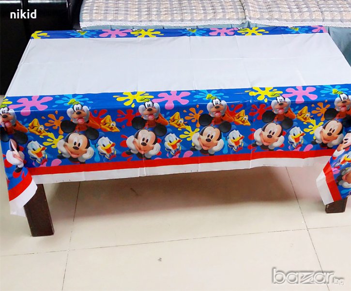 Мики Маус и приятели найлонова покривка за парти рожден ден, снимка 1