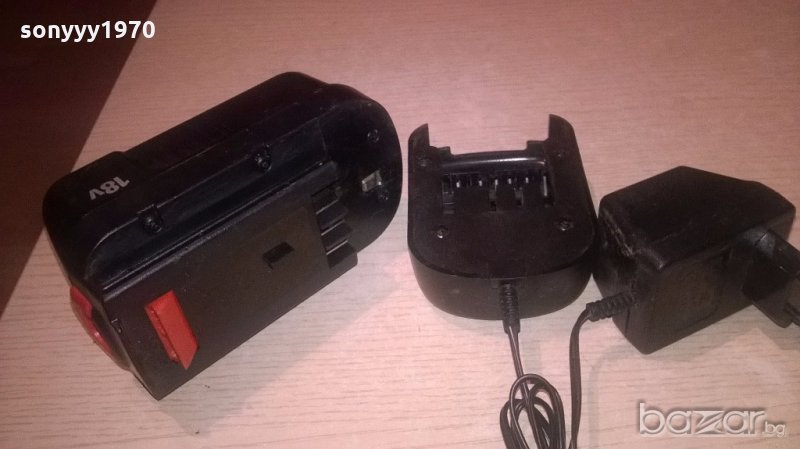 поръчани-black&decker-battery pack 18v+charger-внос швеицария, снимка 1
