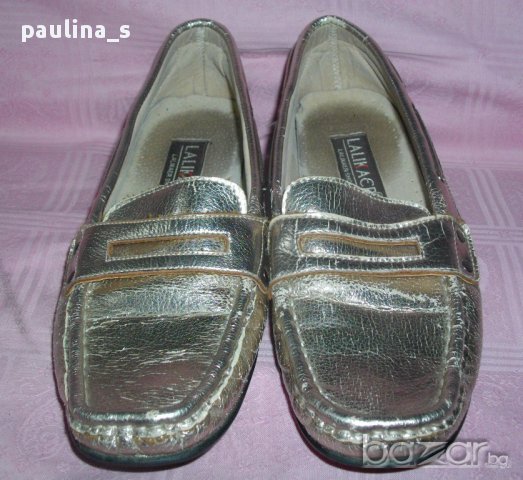 Сребърни ортопедични обувки / мокасини ”Lalikaer” shoes / малък номер , снимка 2 - Дамски ежедневни обувки - 14906902