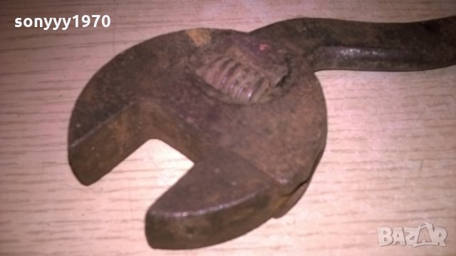 АНТИКА-немски интересен раздвижен ключ-25см-внос швеицария, снимка 6 - Колекции - 22465822