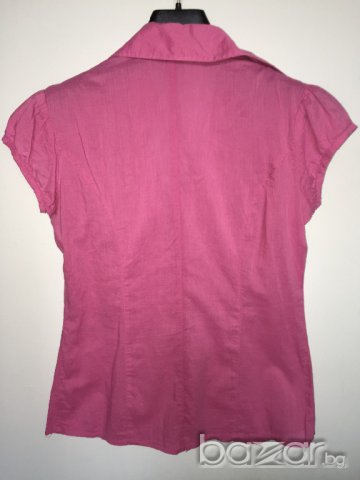 STRADIVARIUS дамска риза  оригинална, с КЪДРИЧКИ, размер S slim fit, много фина материя, 100% памук., снимка 2 - Ризи - 11098226