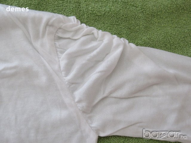 Фина бяла трикотажна блуза за момиче размер 140, нова, снимка 4 - Детски Блузи и туники - 17491710