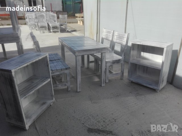 Състарени маси и пейки комплекти, винтидж стил.  , снимка 6 - Градински мебели, декорация  - 10153012