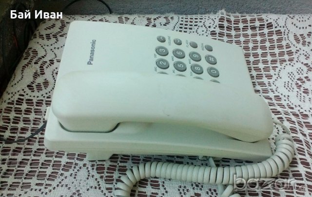 Домашен телефон - Panasonic 1 работещ ,перфектен , изгодно!, снимка 2 - Стационарни телефони и факсове - 18764830