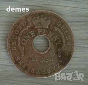  Нигерийска Федерация - 1 пени, 1959 г. - 1L, снимка 3 - Нумизматика и бонистика - 23825647