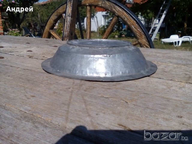 Бакърена,медна паница,чиния, снимка 5 - Антикварни и старинни предмети - 19333158