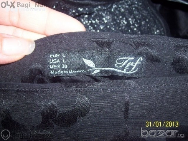 Секси черна рокля на Zаrа на цветя- М- Л размер, снимка 4 - Рокли - 9170963