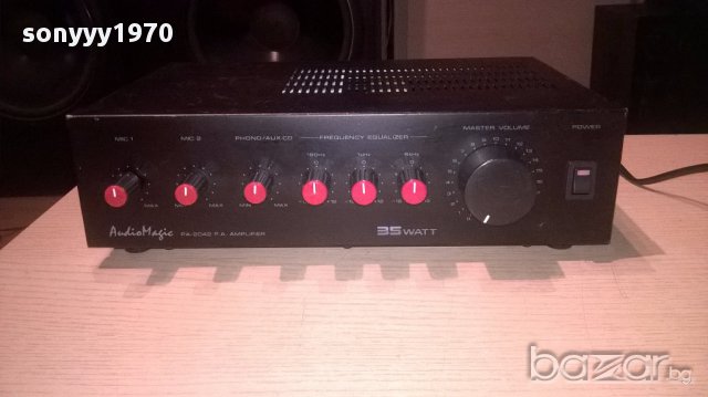 Audio magic pa-2042 profi amplifier-mono-внос швеицария, снимка 1 - Ресийвъри, усилватели, смесителни пултове - 15259581