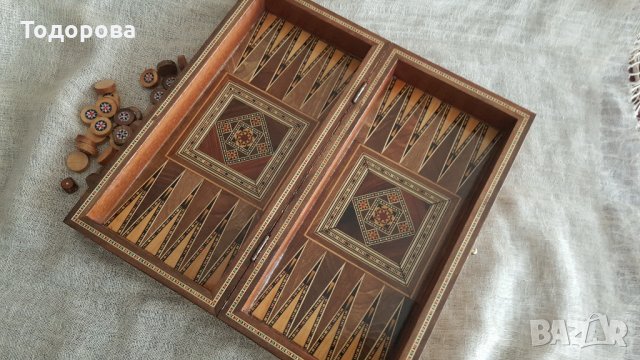 Шахматна кутия+табла,29 пула. -Изящна интарзия., снимка 8 - Антикварни и старинни предмети - 25382585