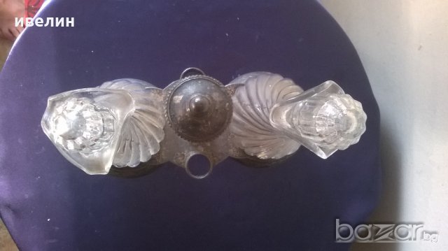 посребрен оливерник арт деко, снимка 3 - Антикварни и старинни предмети - 20435189