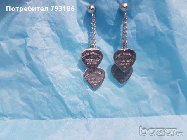 Tiffany & Co оригинални сребърни обеци, снимка 3 - Обеци - 19920377