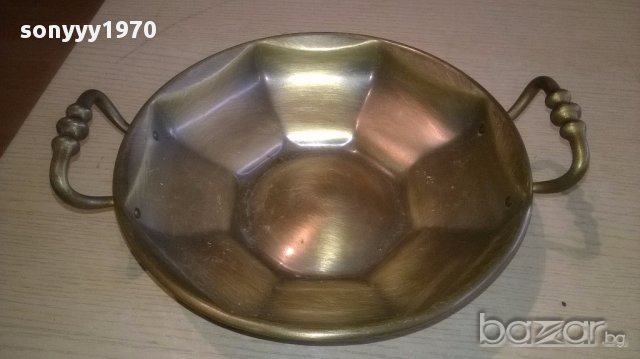 Ретро колекция-фруктиера мед/месинг 27х8см-внос швеицария, снимка 2 - Антикварни и старинни предмети - 17238651