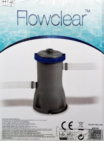 Помпа за басейн филтрираща 1249л./час (330 GAL/ H) Bestway , снимка 3 - Водни спортове - 14052843