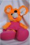 Плюшена играчка оранжева мишка с розова рокличка-08
