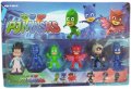 Детски комплект 6 фигури Пи Джей Маск PJ Masks - играчки и за торта