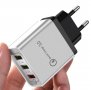 Супер Мощно Тройно USB Универсално Зарядно за Телефон Таблет iPhone iPad Xiaomi Huawei QuickCharge 3, снимка 9