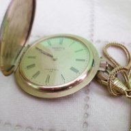 Швейцарски позлатен джобен часовник с веришка, снимка 3 - Джобни - 17353247