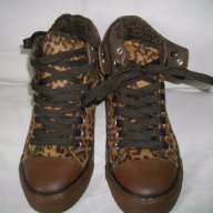 Кецове с вата в леопардов принт "Even&Odd"shoes, снимка 2 - Кецове - 17322625