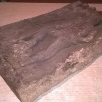 антика-стара дърворезба-old-43х39х5см-внос швеицария, снимка 15 - Антикварни и старинни предмети - 26170336