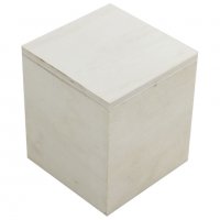 Малка дървена кутия с квадратна форма, снимка 1 - Други - 22657617