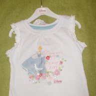 Прекрасна блуза с къс ръкав в бяло Disney, размер 6-9 (месеца), снимка 4 - Бебешки блузки - 10714322