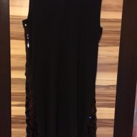 Черна рокля/туника с паети, снимка 3 - Рокли - 20501183