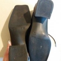 Дам.обувки-/изк.кожа/-№39-цвят-черно+бежаво., снимка 4 - Дамски ежедневни обувки - 22385235