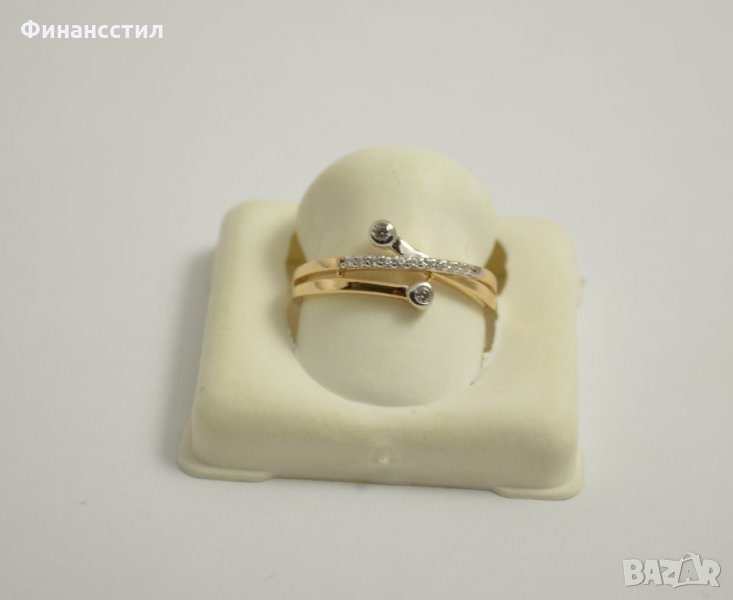 нов златен пръстен 42669-3, снимка 1