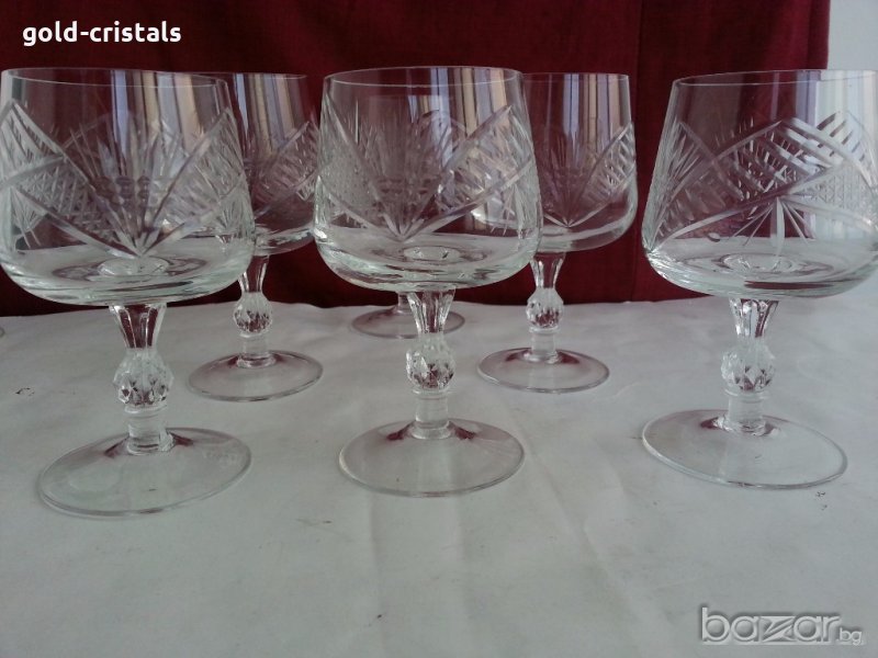 кристални чаши за коняк ракия и др, снимка 1