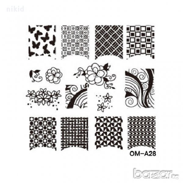 Голяма плочка / щампа шаблон за печат на нокти - Нова, снимка 1