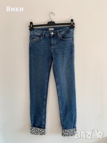 дънки Liu Jo с камъни и перли, снимка 5 - Дънки - 24948242