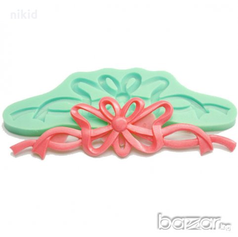 Б4 Голяма сплетена пандела борд кант силиконов молд форма декорация торта фондан шоколад и др.