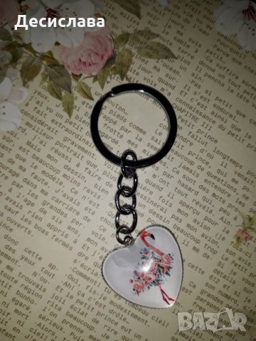 2 модела комплект ключодържатели с обеци "Фламинго", снимка 9 - Други - 24967835