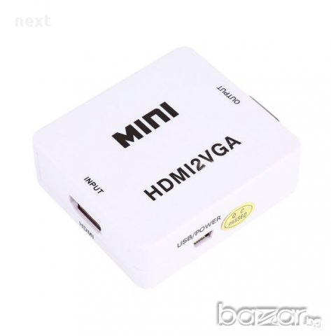 АКТИВЕН преходник HDMI към VGA със звук + Гаранция, снимка 4 - Кабели и адаптери - 17868040