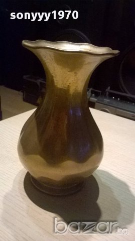 Massiv messing-ваза-18/12см-внос швеицария, снимка 7 - Колекции - 15443675