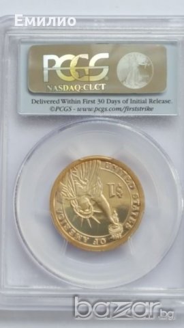 USA  $ 1 DOLLAR 2015-S FIRST STRIKE PCGS PR69DCAM, снимка 4 - Нумизматика и бонистика - 21123299