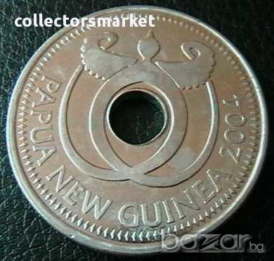 1 кина 2004, Папуа Нова Гвинея, снимка 2 - Нумизматика и бонистика - 12072020