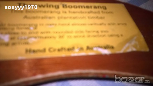 Throuwing boomerang hand crafted in australia-35/5см-внос швеицария, снимка 18 - Антикварни и старинни предмети - 15649362