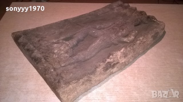 антика-стара дърворезба-old-43х39х5см-внос швеицария, снимка 15 - Антикварни и старинни предмети - 26170336