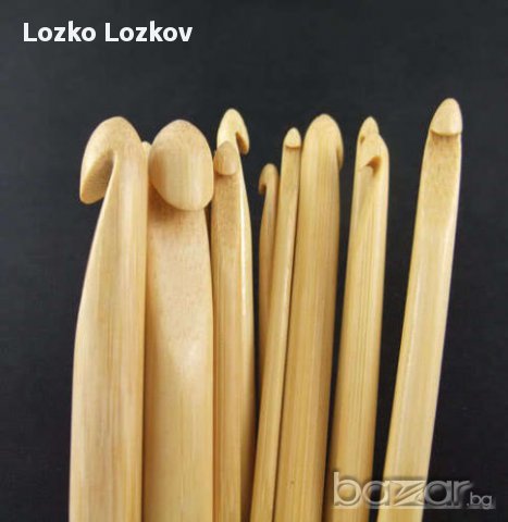 12 броя бамбукови куки за плетене на една кука , снимка 2 - Други - 11460424
