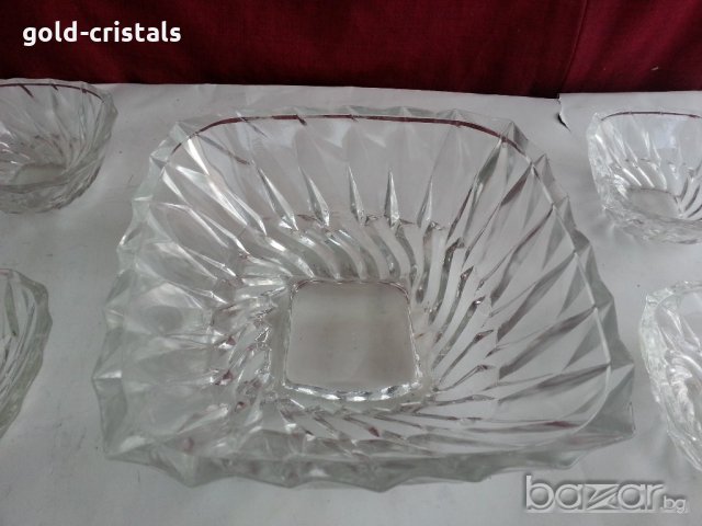 Ретро кристални купички и купа , снимка 16 - Антикварни и старинни предмети - 20598925