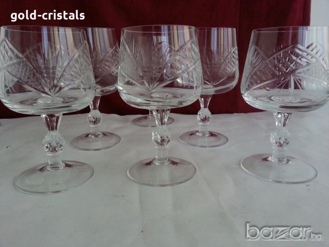 кристални чаши за коняк ракия и др