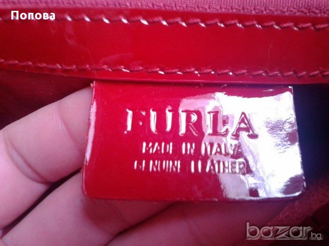  Продадена!'' Furla''  оригинал  естествена кожа, снимка 5 - Чанти - 14664433