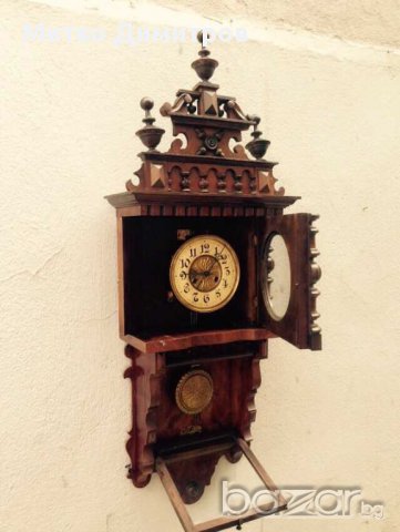 Стенен часовник Friedrich Mauthe Germany от нач.ххв., снимка 5 - Антикварни и старинни предмети - 13458768