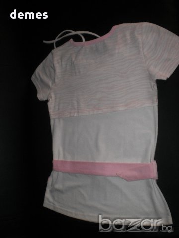 Туника с коланче в бяло и розово за 10-годишно момиче, снимка 6 - Детски Блузи и туники - 11129324