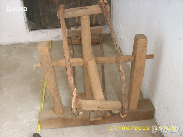 стар възрожденски дървен чакрък , снимка 12 - Антикварни и старинни предмети - 22341386