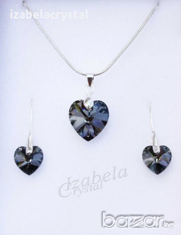 Сваровски Обеци,Колиета Комплекти"heart'' Crystals from SWAROVSKI®, снимка 12 - Колиета, медальони, синджири - 20656195