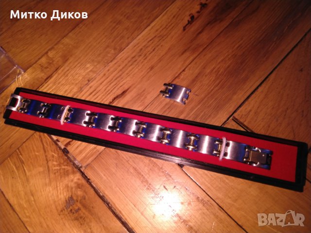 Стоманена верижка нова станлес стийл 194мм и звено допълнително, снимка 3 - Гривни - 24840379