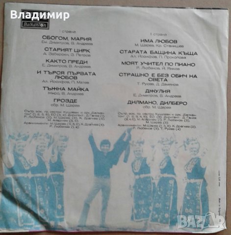 Грамофонни плочи Балкантон-1Емил Димитров,Би Джииз,Бениамино Джили,Йохан Щраус , снимка 2 - Грамофонни плочи - 21723352