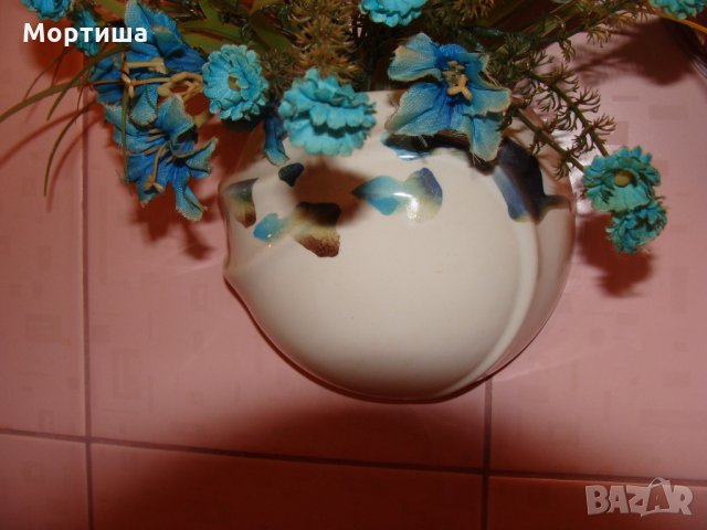  Стенна ваза порцелан , снимка 2 - Вази - 21556685